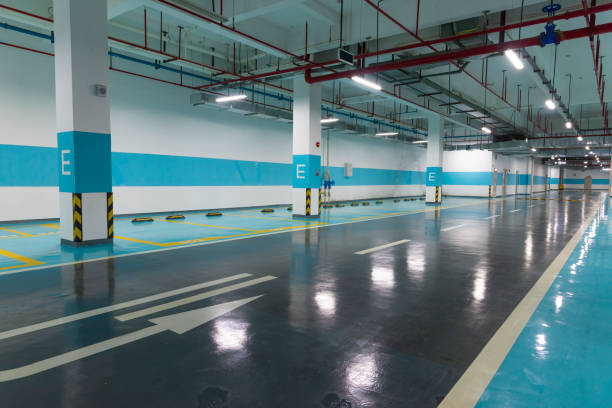 Underground parking and ceiling piping systems. Underground parking and ceiling piping systems.